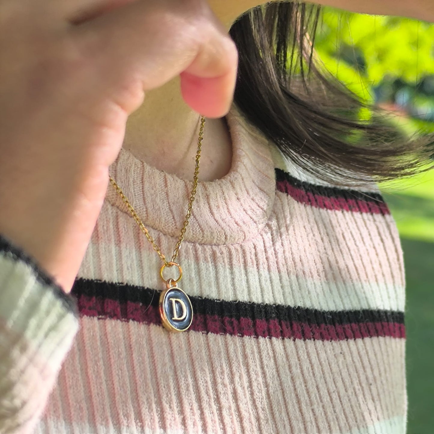 Collar con Inicial + Tarjeta Personalizada de Boda