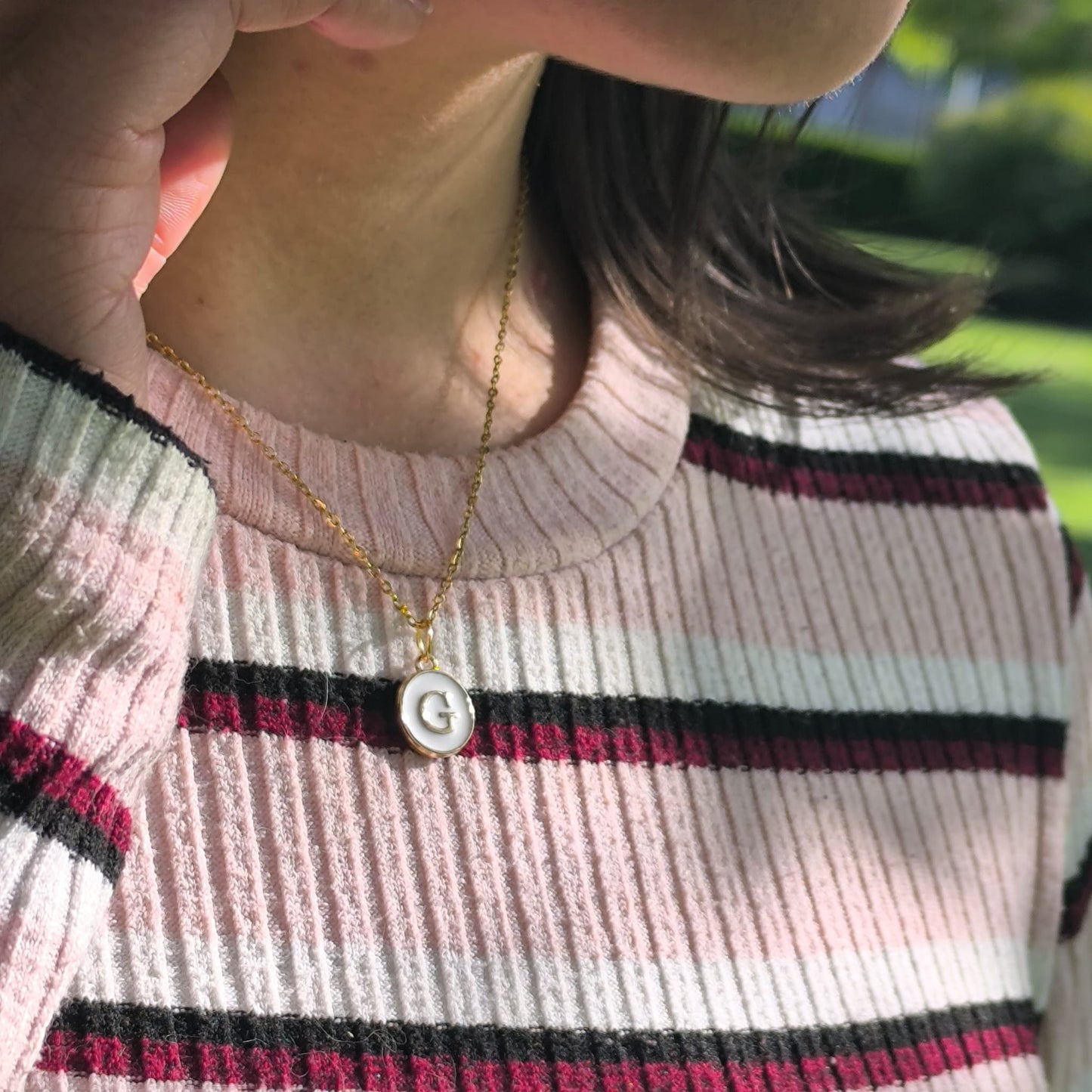 Collar con Inicial + Tarjeta Personalizada de Boda