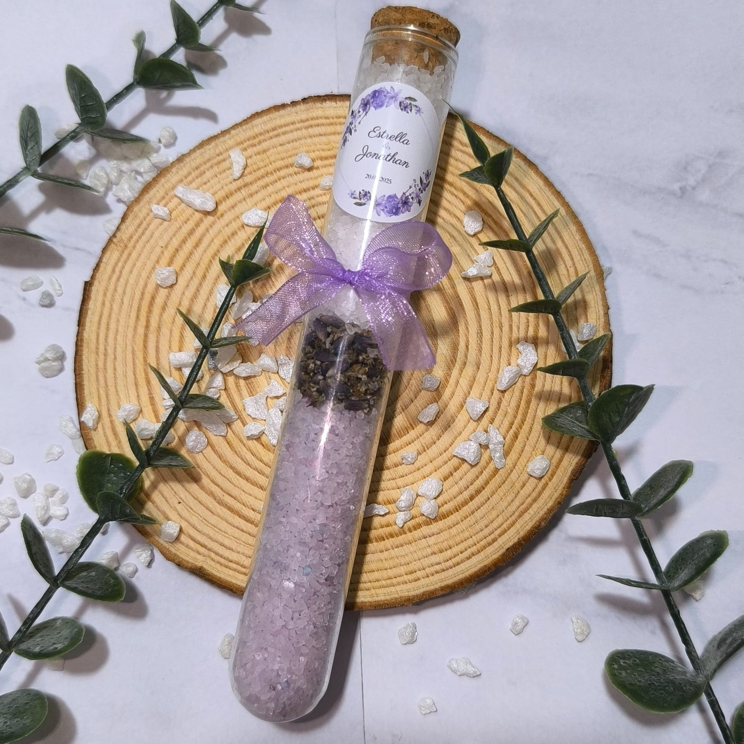 🛁 Sales de Baño + Pegatina Personalizada de Boda