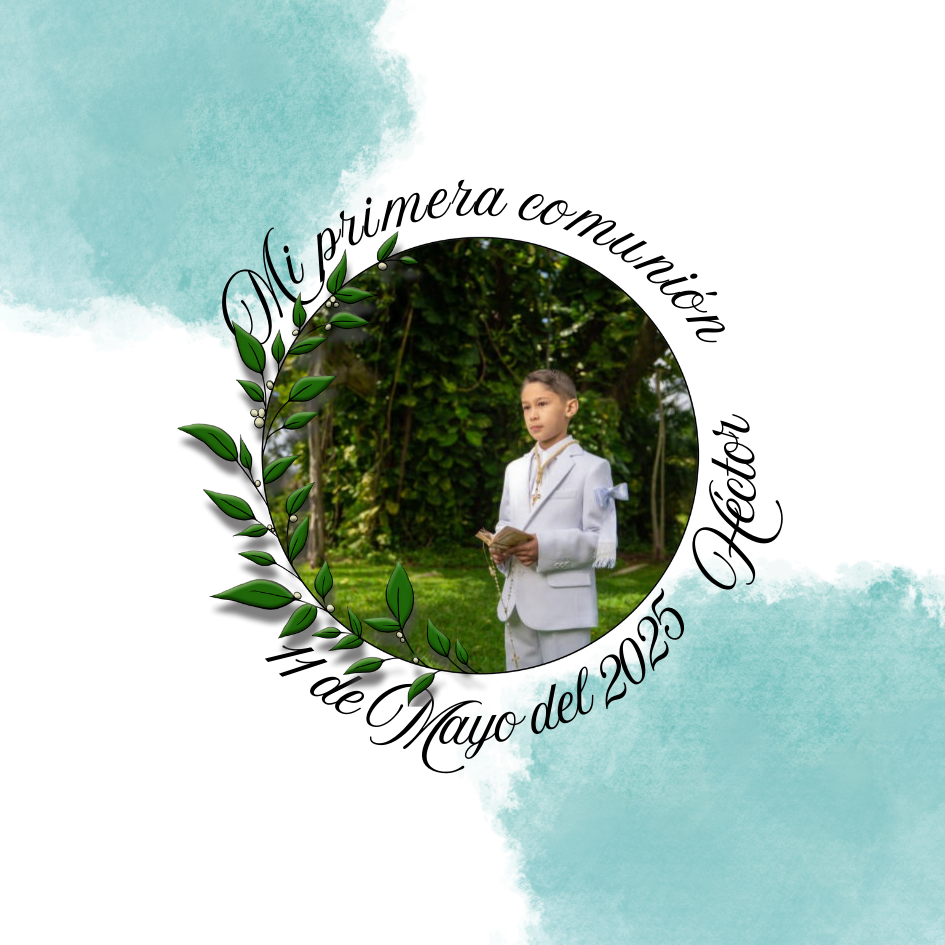 Llavero personalizado de comunión con foto, nombre y fecha + empaquetado a juego