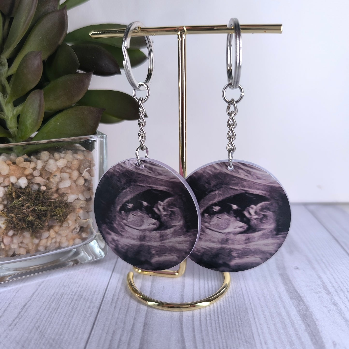 👶✨ Llavero Personalizado con Ecografía – Doble Cara