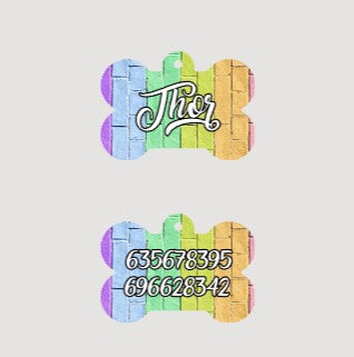 🐶🐾Chapa personalizada para mascota – Doble cara con nombre y teléfono