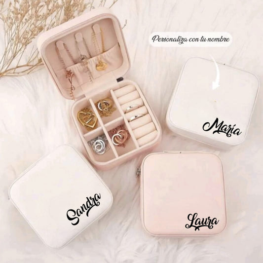 💍 Joyero de Polipiel Personalizado + Tarjeta de Boda