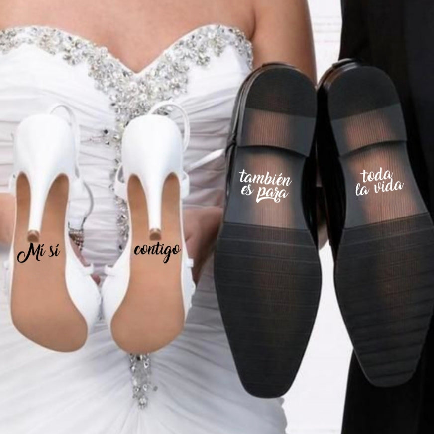 👠👞 Vinilos Personalizados para los Zapatos de los Novios