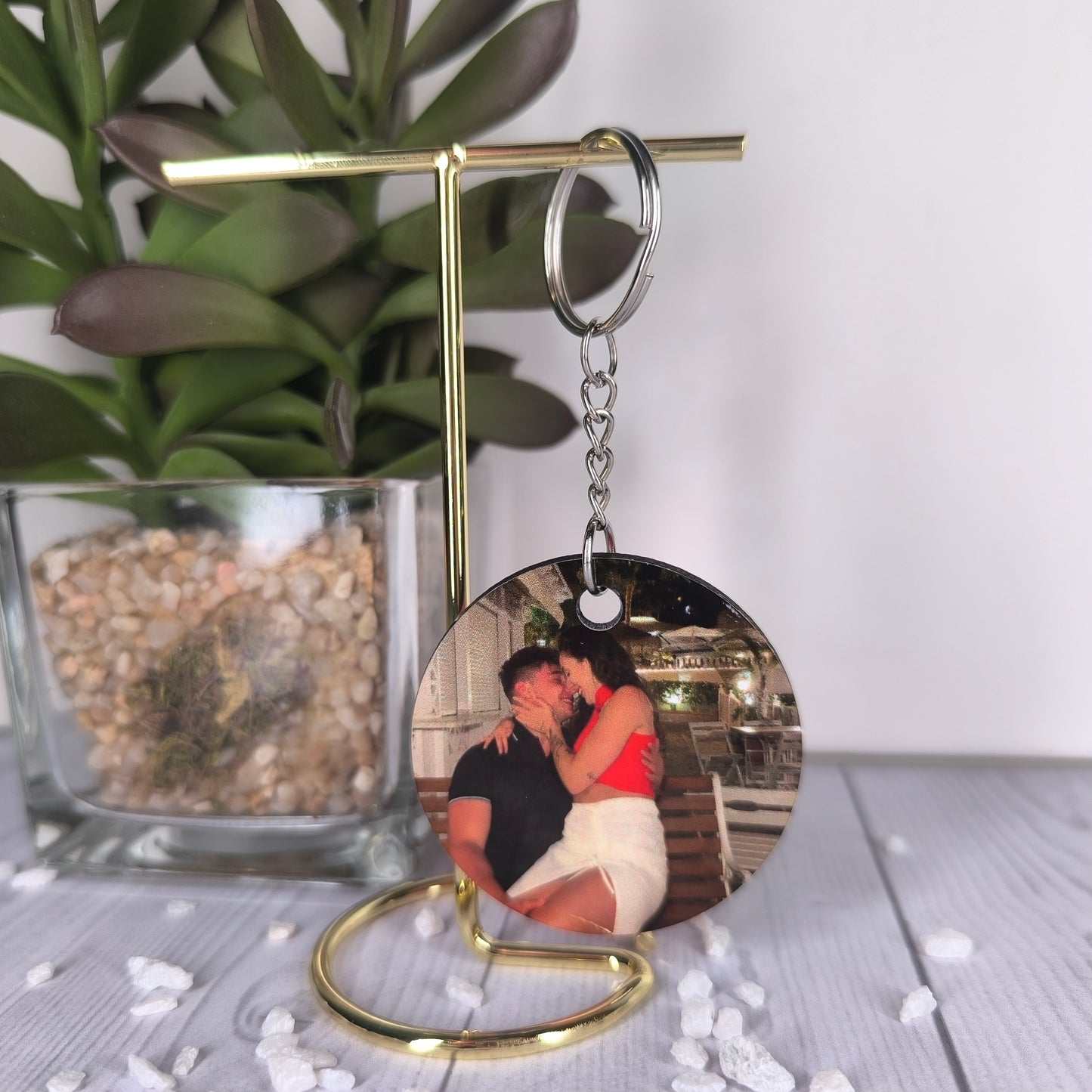 💑✨ Llavero Personalizado para Pareja – Foto y Frase Exclusiva