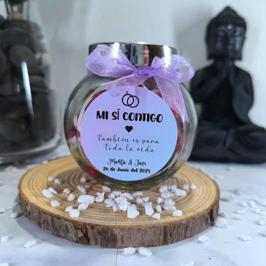 🍬 Bote de Chuches + Etiqueta Personalizada de Boda