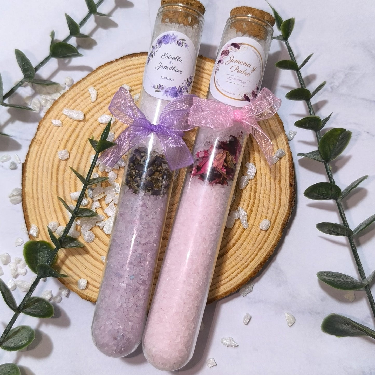 🛁 Sales de Baño + Pegatina Personalizada de Boda
