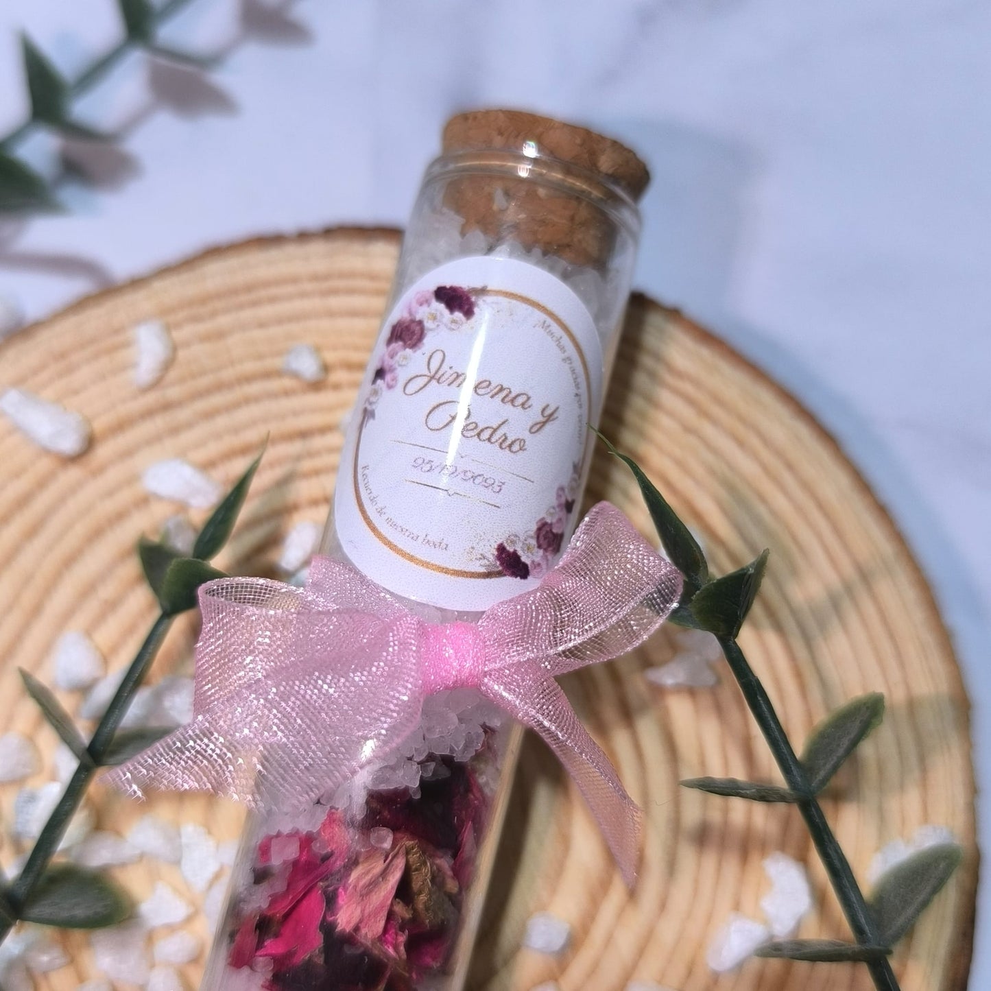 🛁 Sales de Baño + Pegatina Personalizada de Boda