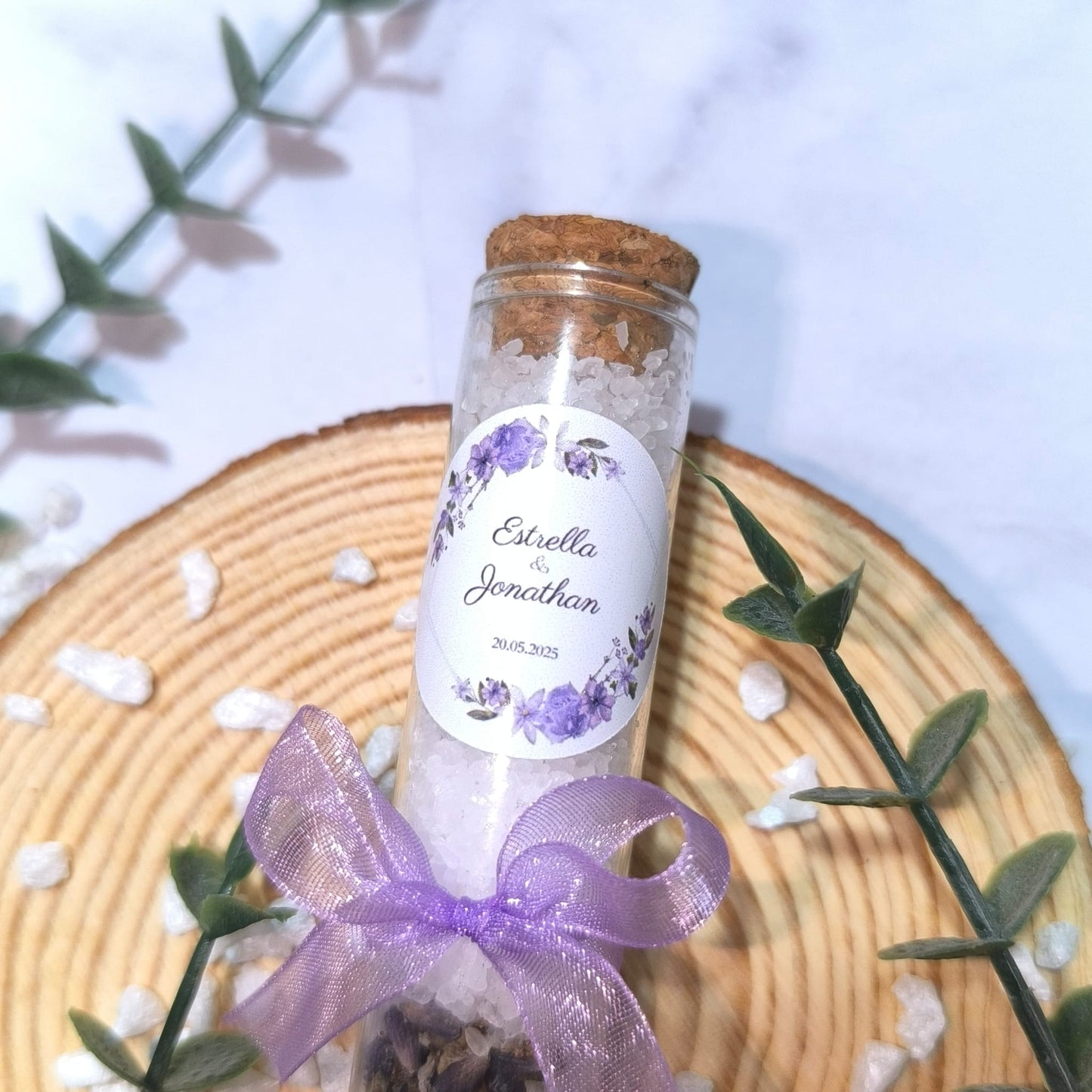 🛁 Sales de Baño + Pegatina Personalizada de Boda