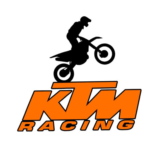 Vinilo adhesivo KTM RACING (12cm) – Alta calidad exterior
