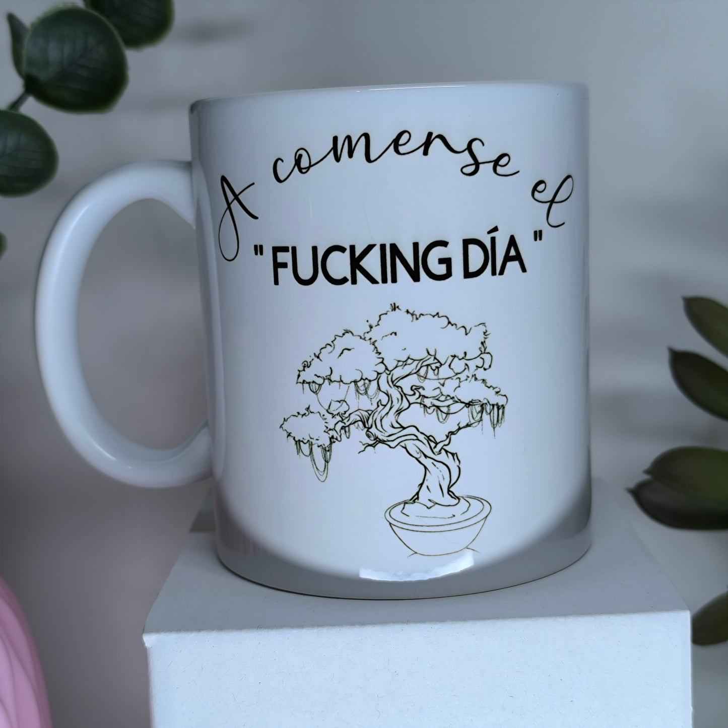 Taza personalizada con tu tatuaje y frase especial