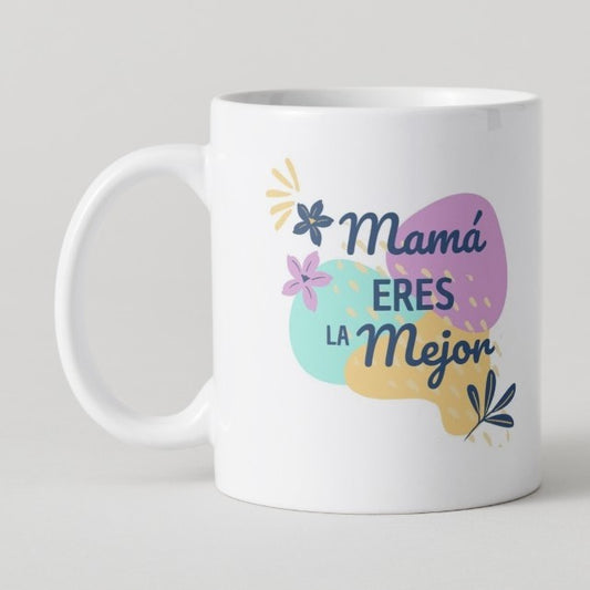 Taza personalizada "Mamá, eres la mejor" con foto
