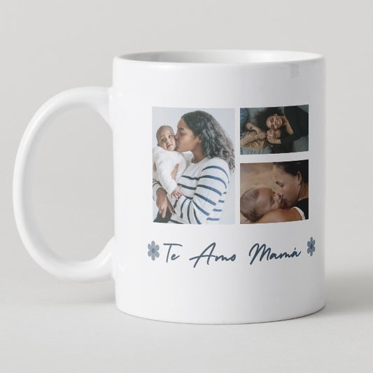 Taza personalizada "Te amo mamá" con fotos