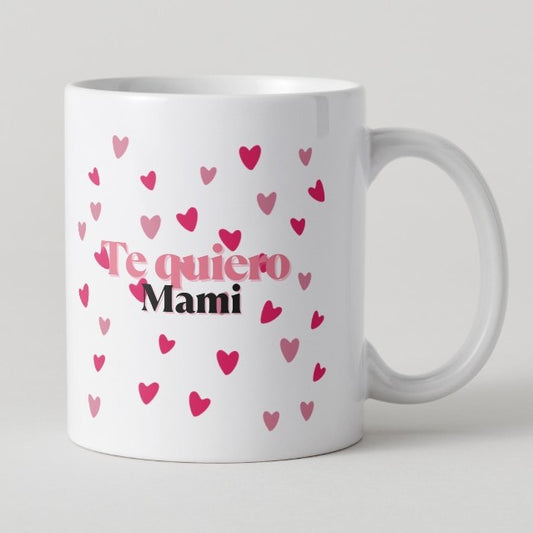 Taza personalizada "Te quiero mami" con 2 fotos