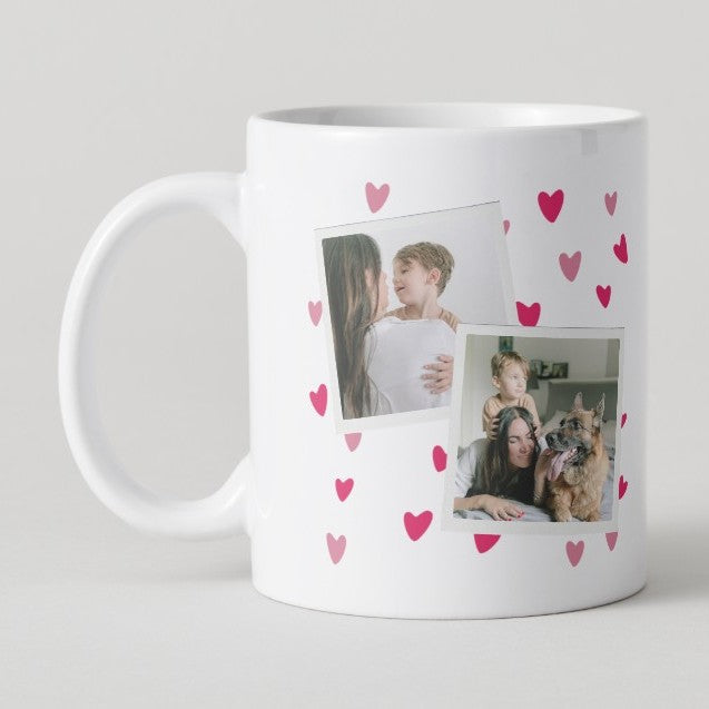Taza personalizada "Te quiero mami" con 2 fotos