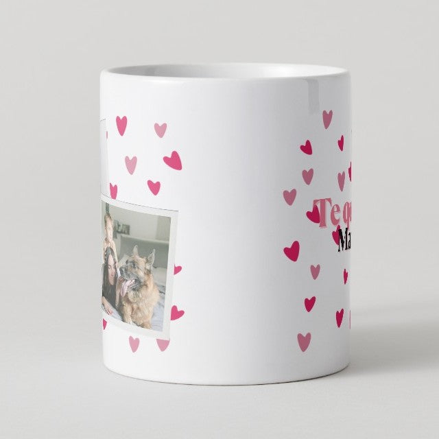 Taza personalizada "Te quiero mami" con 2 fotos